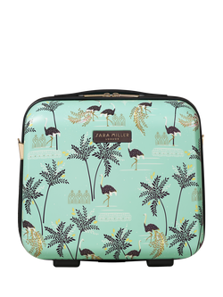 Sara Miller Vanity Case, 17L, Mint Ostrich - view 2, Ostrich Mint
