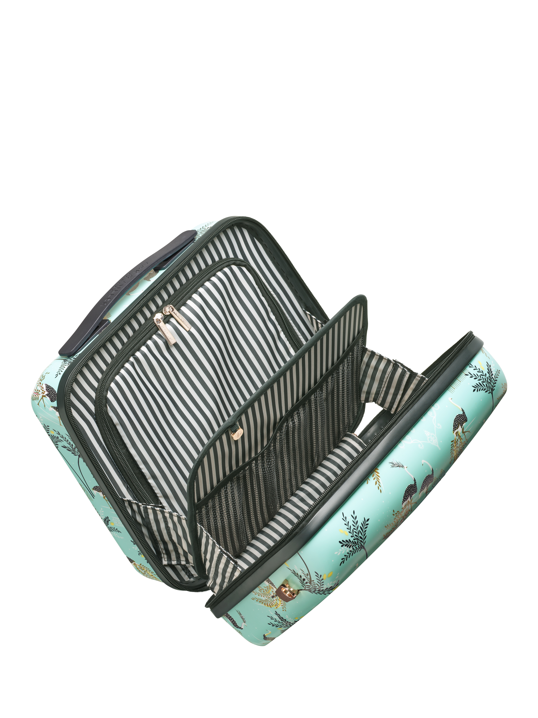 Product image 4 of 7, which shows Sara Miller Vanity Case, 17L, Mint Ostrich