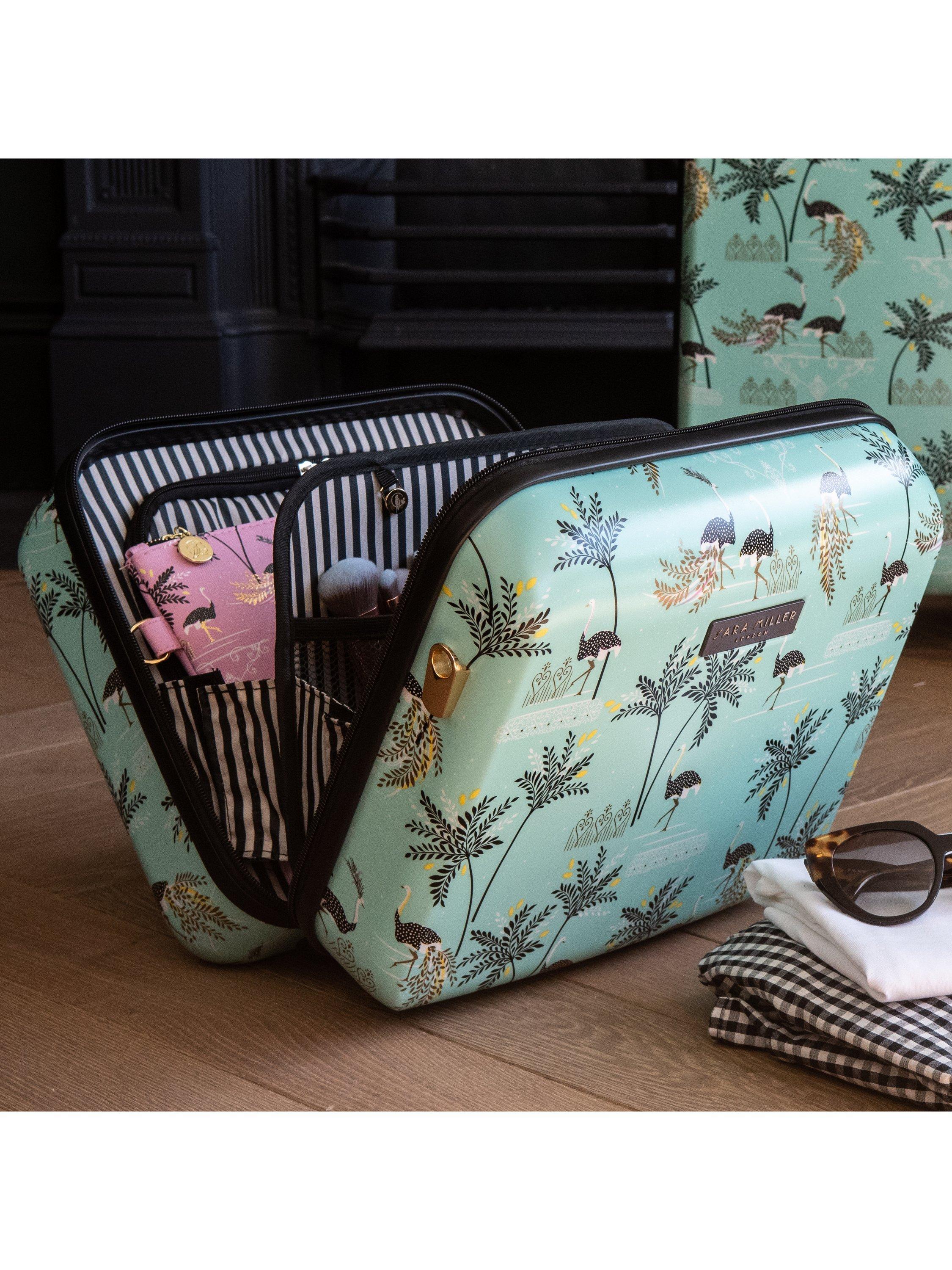 Product image 6 of 7, which shows Sara Miller Vanity Case, 17L, Mint Ostrich