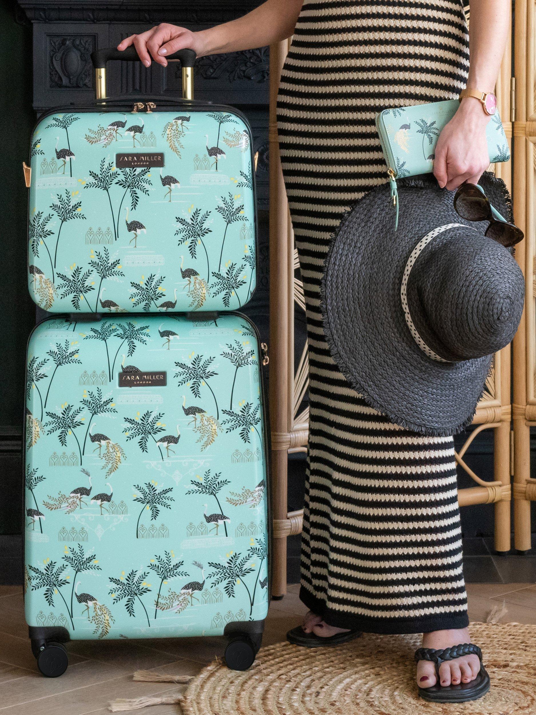 Product image 7 of 7, which shows Sara Miller Vanity Case, 17L, Mint Ostrich