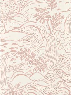 Scion Falling Foss Wallpaper, Dusk Pink