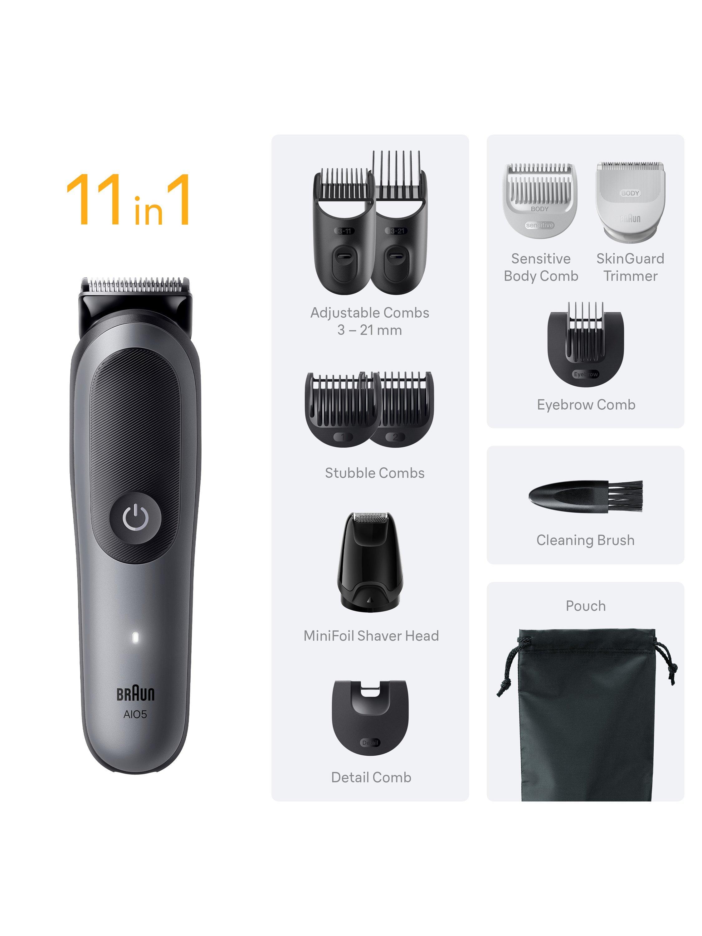 Product image 6 of 6, which shows Braun AIO Series 5 11-in-1 Grooming Tool Kit, Black