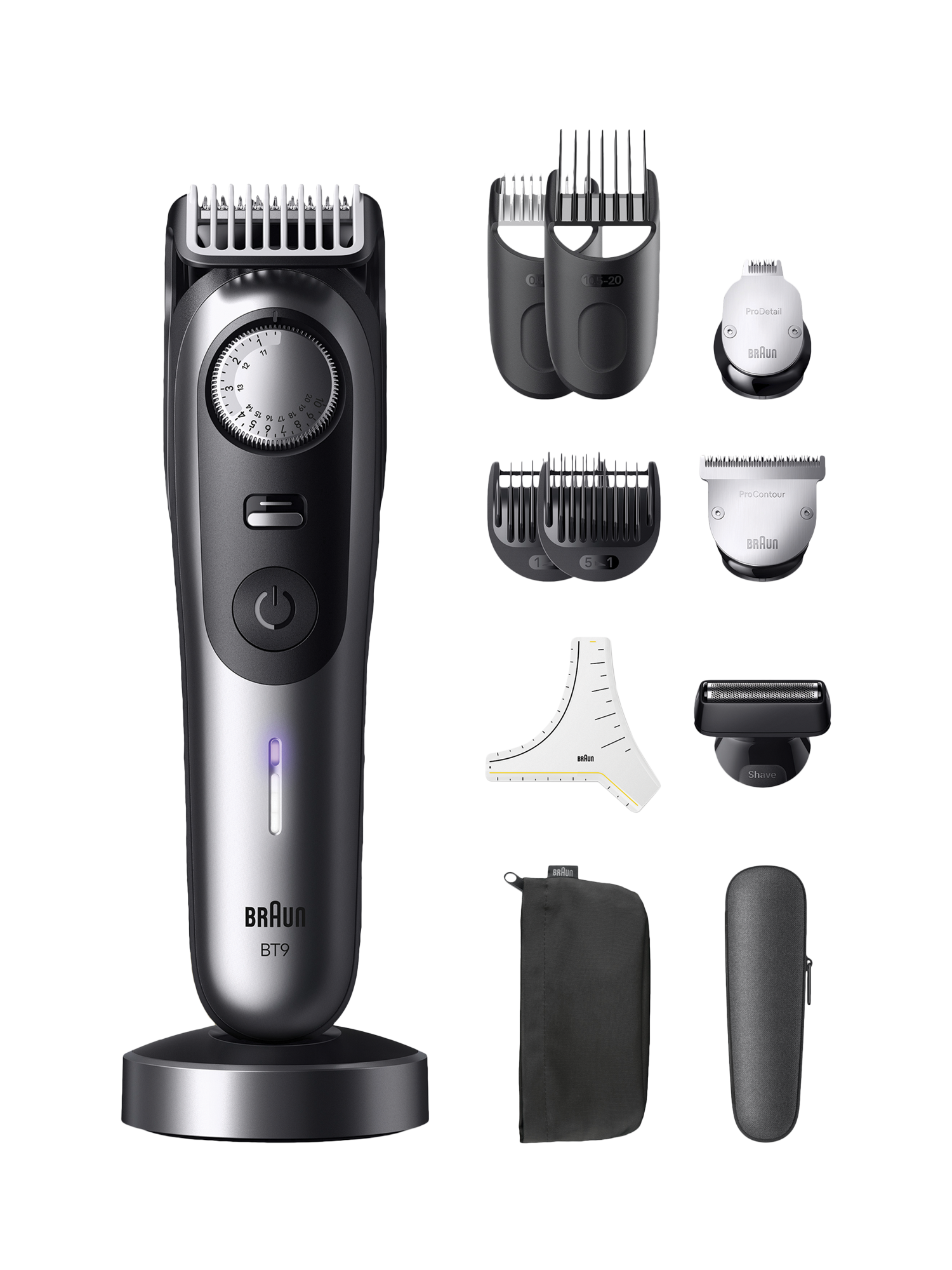Product image 1 of 8, which shows Braun Series 9 Beard Trimmer, Black