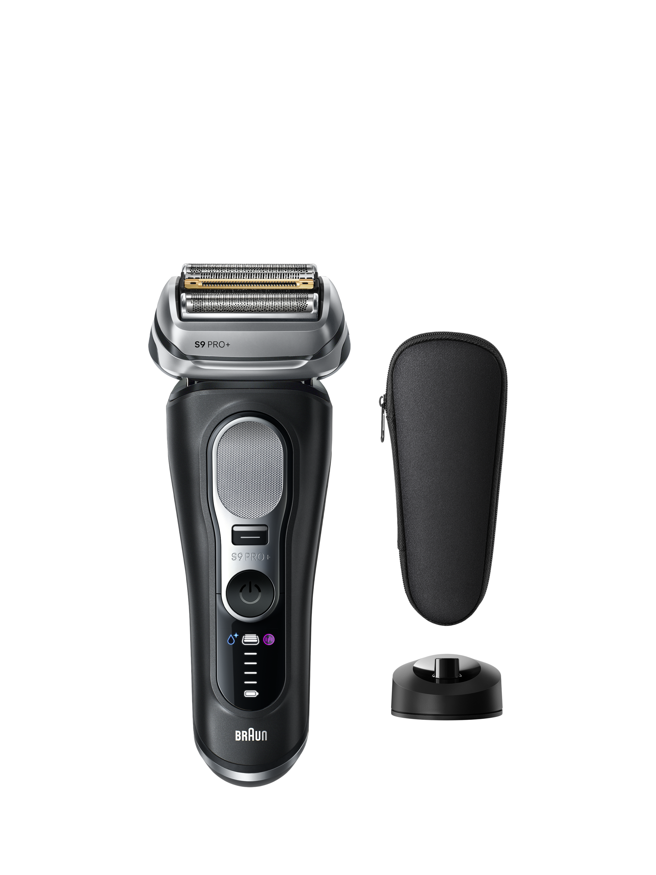 Product image 1 of 9, which shows Braun Series 9 PRO+ 9610s Shaver, Black