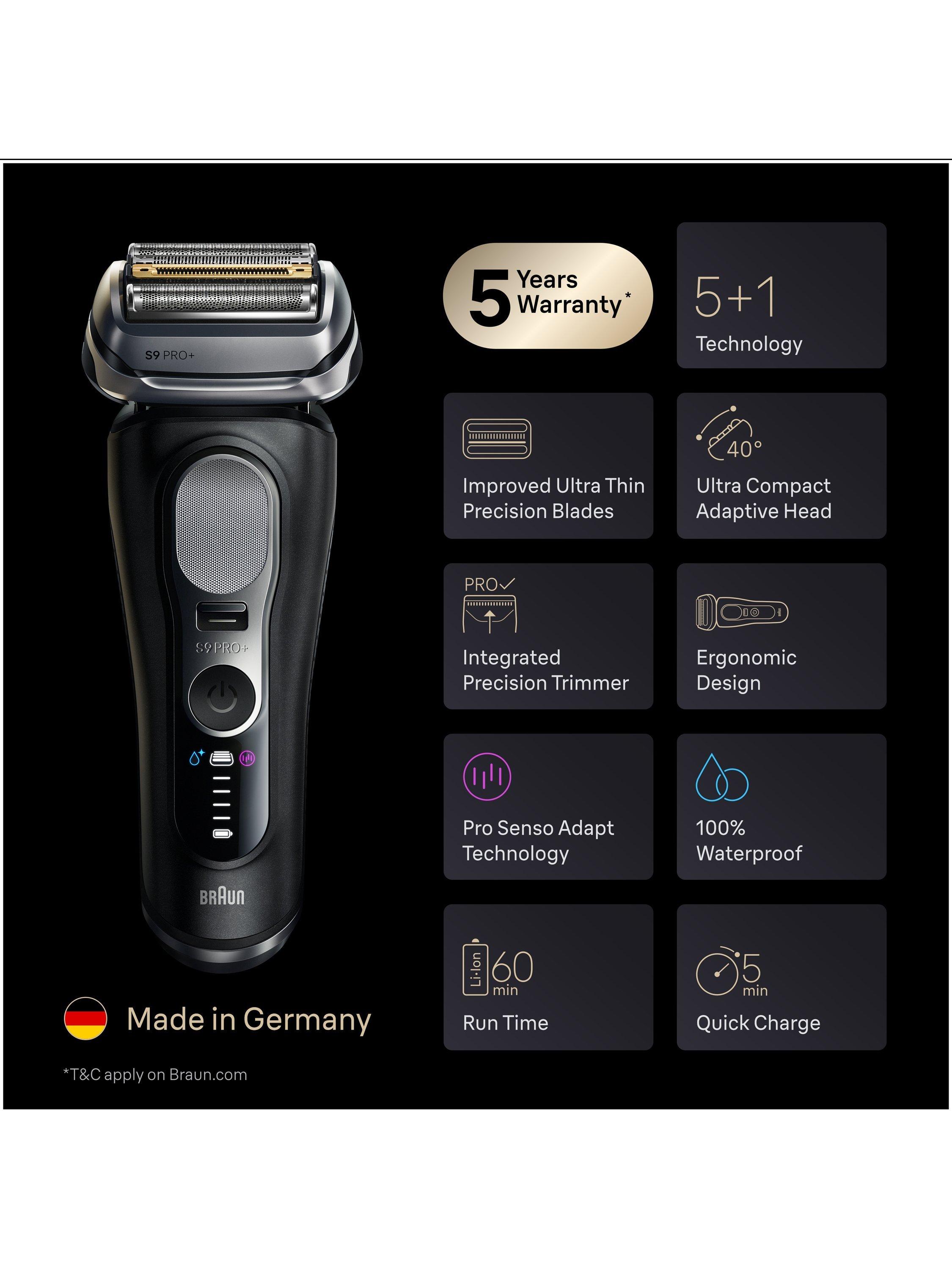 Product image 8 of 9, which shows Braun Series 9 PRO+ 9610s Shaver, Black