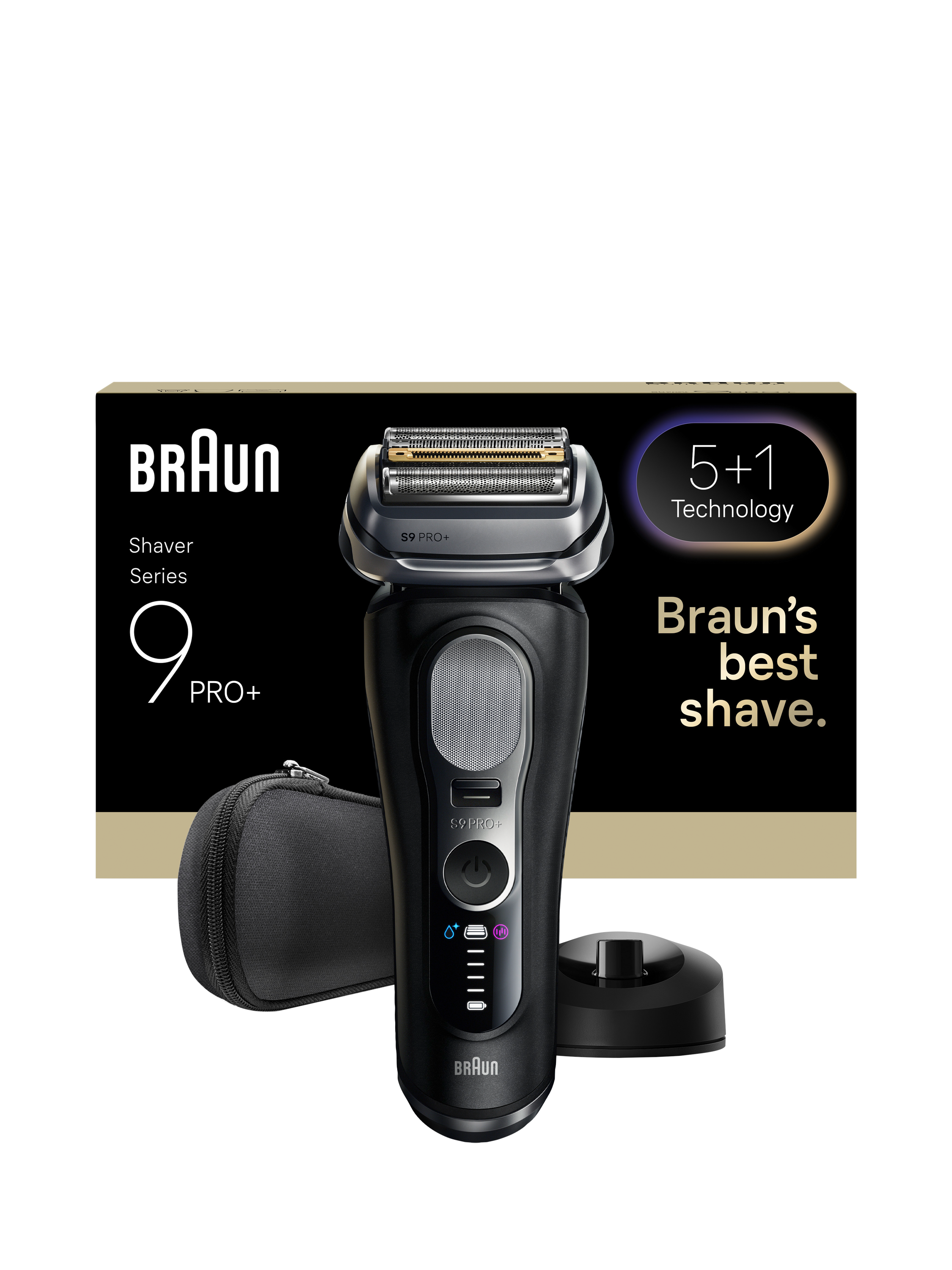 Product image 9 of 9, which shows Braun Series 9 PRO+ 9610s Shaver, Black