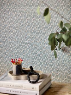 Scion Raft Stripe Wallpaper - view 2, Coast Blue