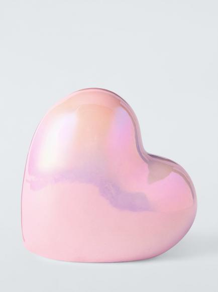 John Lewis Iridescent Heart Decoration - view 2, Multi Multi