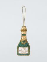 John Lewis "Just Married" Champagne Bottle 2026 Hanging Decoration