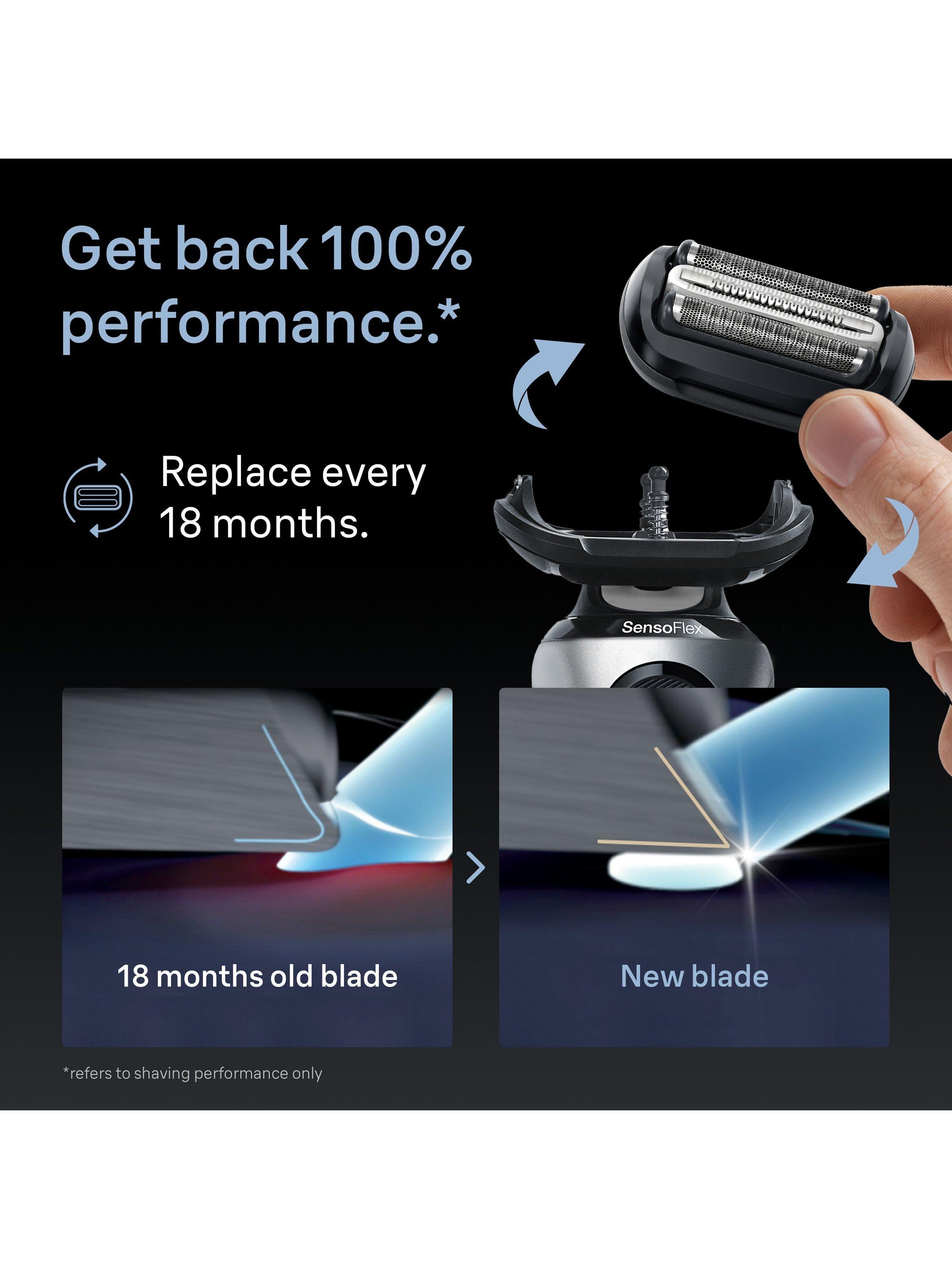 Product image 4 of 7, which shows Braun Series 6 Shaver Head Replacement, Black