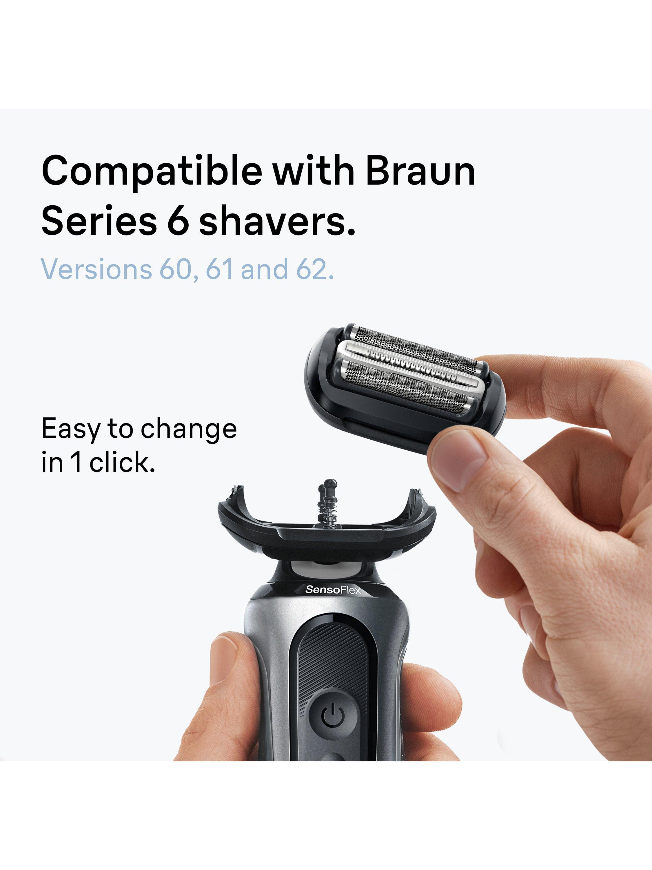 Product image 6 of 7, which shows Braun Series 6 Shaver Head Replacement, Black