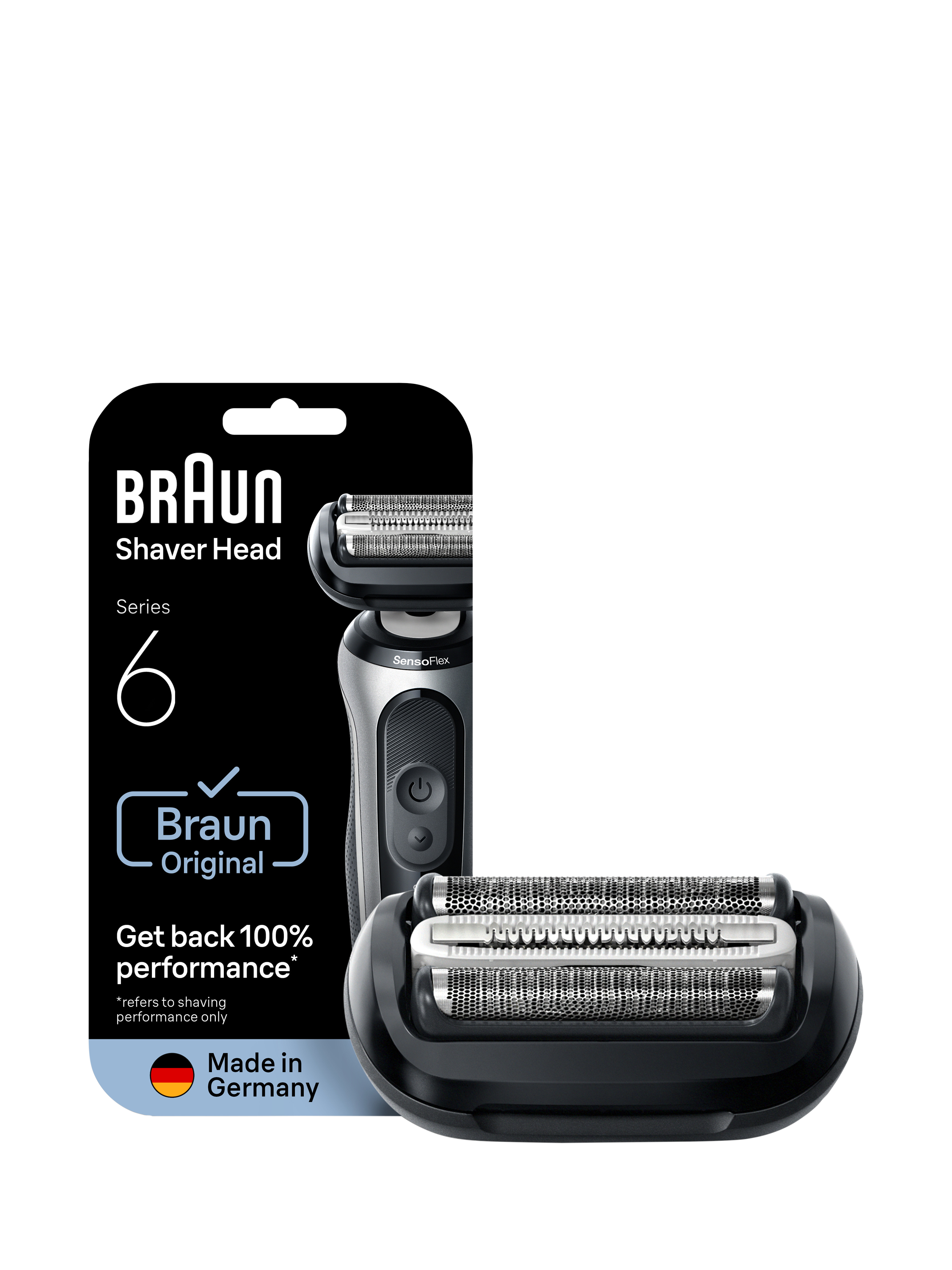 Product image 7 of 7, which shows Braun Series 6 Shaver Head Replacement, Black