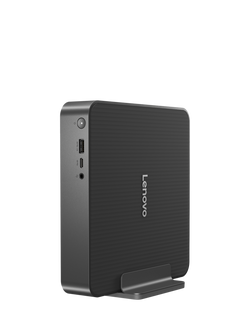 Lenovo IdeaCentre Mini x Desktop Computer, Qualcomm Snapdragon X Processor, 32GB RAM, 512GB SSD, Luna Grey - view 2, Luna Grey