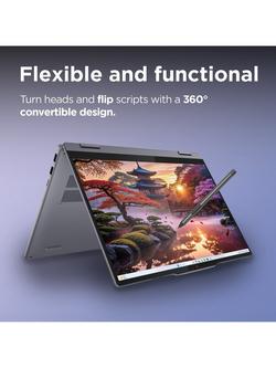 Lenovo IdeaPad 5 Convertible Laptop, Ryzen AI 5 Processor, 16GB RAM, 256GB SSD, 14” WUXGA OLED Touchscreen, Luna Grey - view 2, Luna Grey