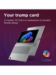 IdeaPad 5x Convertible Laptop, Qualcomm Snapdragon X Processor, 16GB RAM, 1TB SSD, 14” WUXGA OLED Touchscreen, with Digital Pen 2, Luna Grey