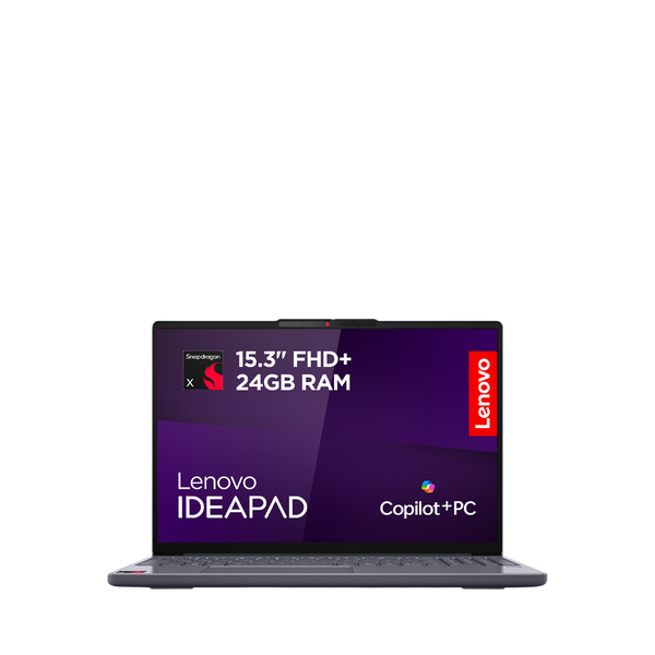 Lenovo IdeaPad Slim 3x Laptop, Snapdragon X Processor, 24GB RAM, 512GB SSD, 15.3" WUXGA, Luna Grey