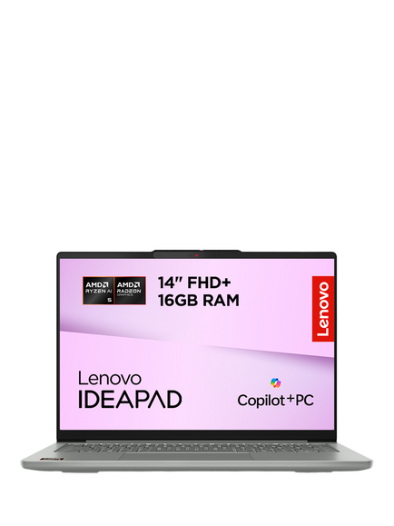 Lenovo IdeaPad Slim 5 Laptop, AMD Ryzen AI 5 Processor, 16GB RAM, 512GB SSD, 14" WUXGA, Luna Grey, Luna Grey