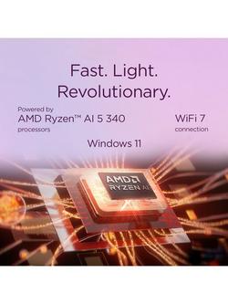 Lenovo IdeaPad Slim 5 Laptop, AMD Ryzen AI 5 Processor, 16GB RAM, 512GB SSD, 14" WUXGA, Luna Grey - view 2, Luna Grey