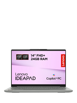 Lenovo IdeaPad Slim 5 Laptop, AMD Ryzen AI 5 Processor, 24GB RAM, 1TB SSD, 14" WUXGA, Luna Grey, Luna Grey