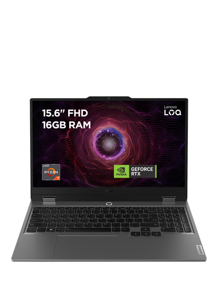 Lenovo LOQ 83JG000BUK Gaming Laptop, AMD Ryzen 7 Processor, 16GB RAM, 512GB SSD, RTX 5060, 15.6” Full HD, Luna Grey, Luna Grey