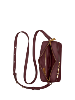 DKNY Avril Leather Camera Bag, Aged Wine - view 2, Aged Wine