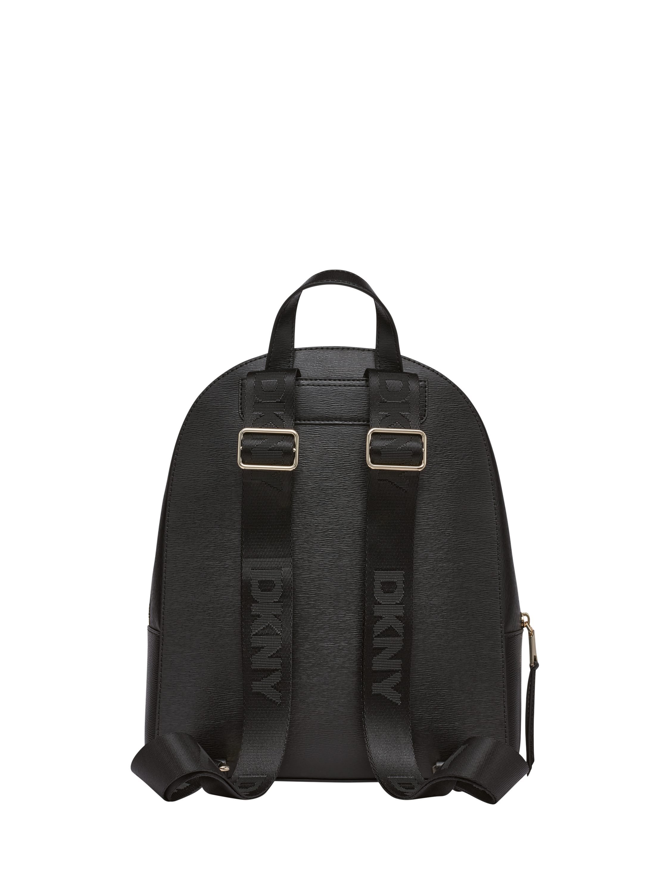 Product image 4 of 5, which shows DKNY Bryant Avenue Leather Backpack, Black/Gold