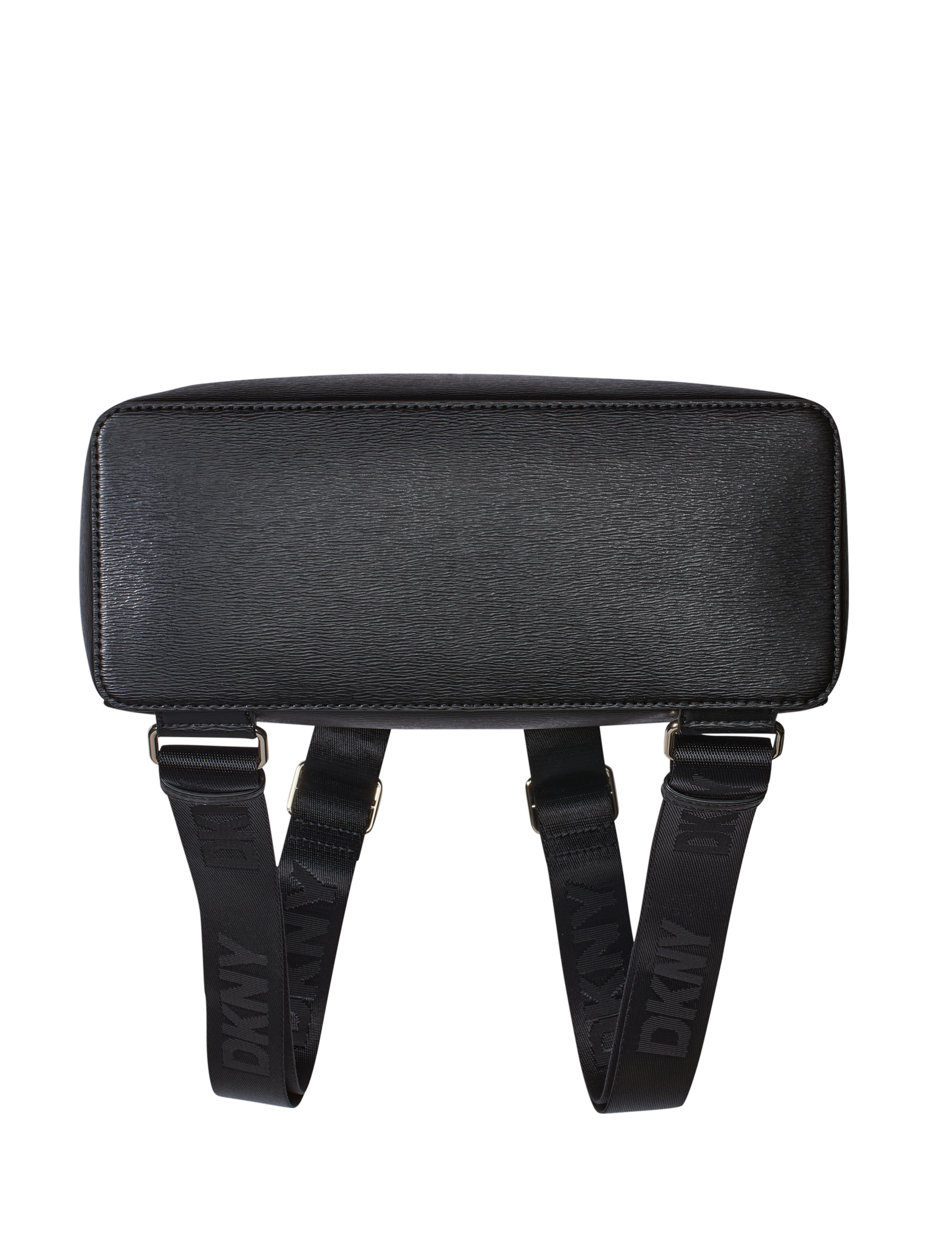 Product image 5 of 5, which shows DKNY Bryant Avenue Leather Backpack, Black/Gold