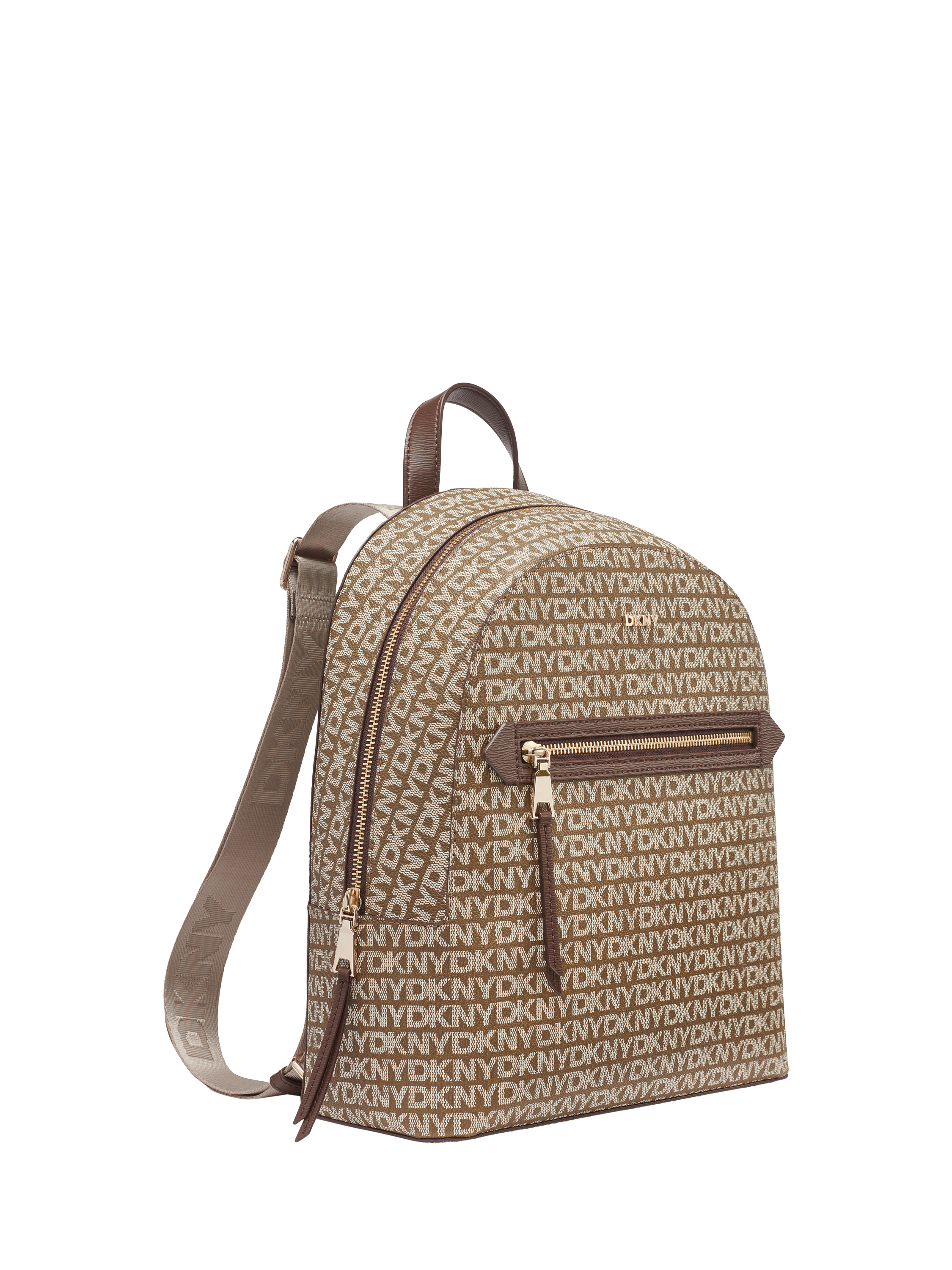 Product image 2 of 11, which shows DKNY Bryant Ave Faux Leather Backpack, Chocolate