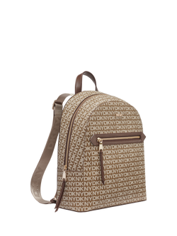 DKNY Bryant Ave Faux Leather Backpack, Chocolate - view 2, Chino/Chocolate