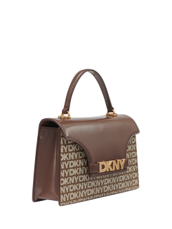 DKNY Avril Satchel Logo Handbag - view 2, Chino/Chocolate