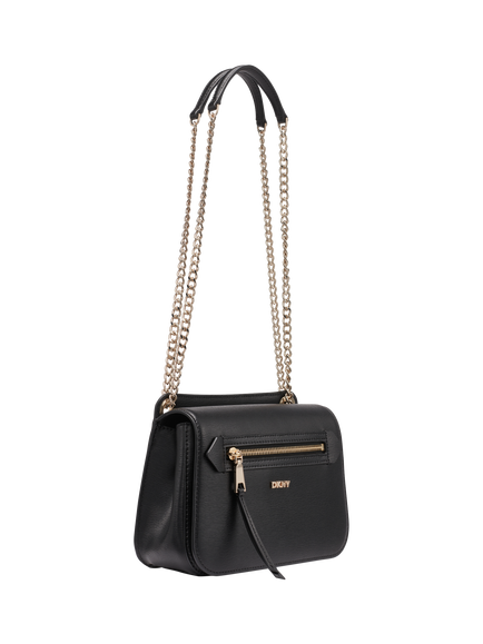 DKNY Bryant Magnetic Closure Shoulder Bag - view 2, Black/Gold