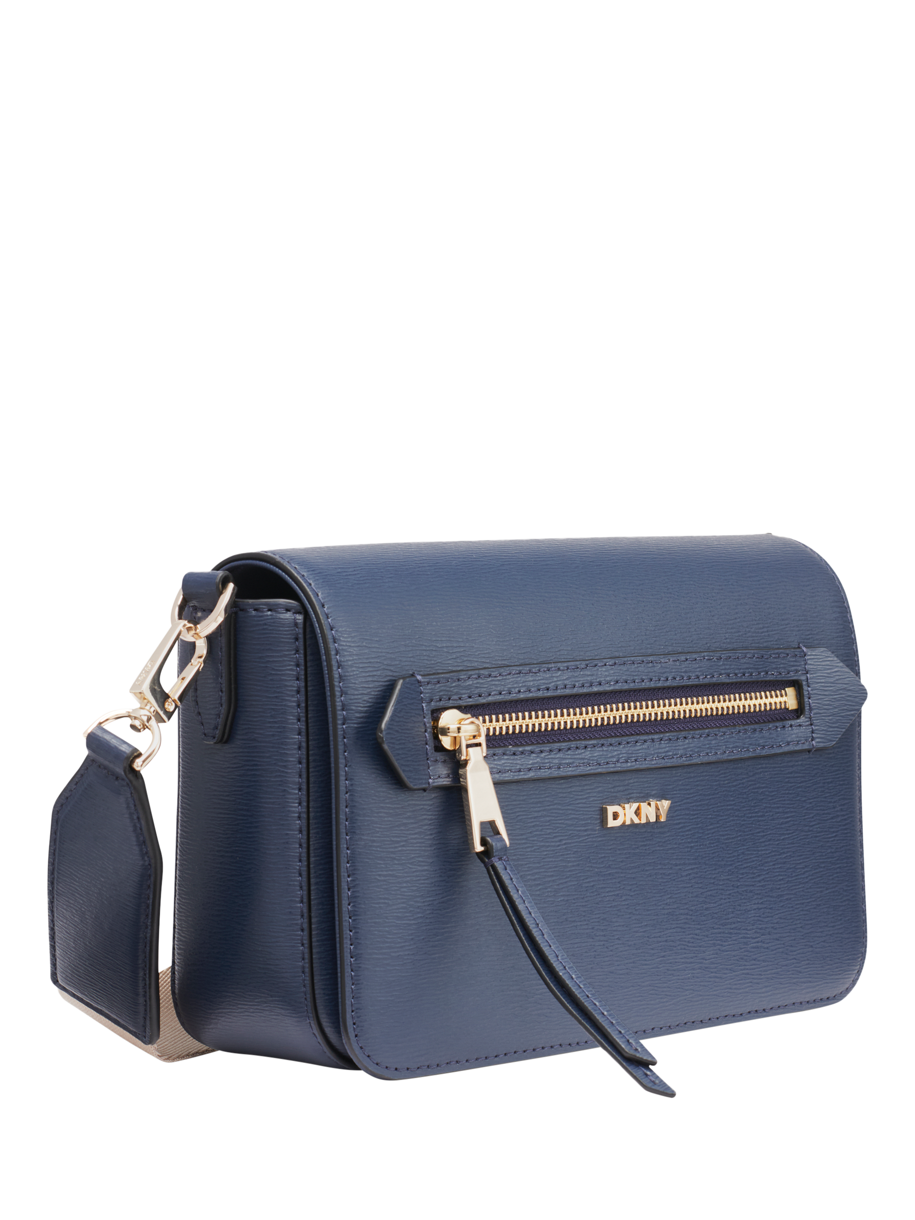 Product image 2 of 5, which shows DKNY Bryant Leather Crossbody Bag, Navy