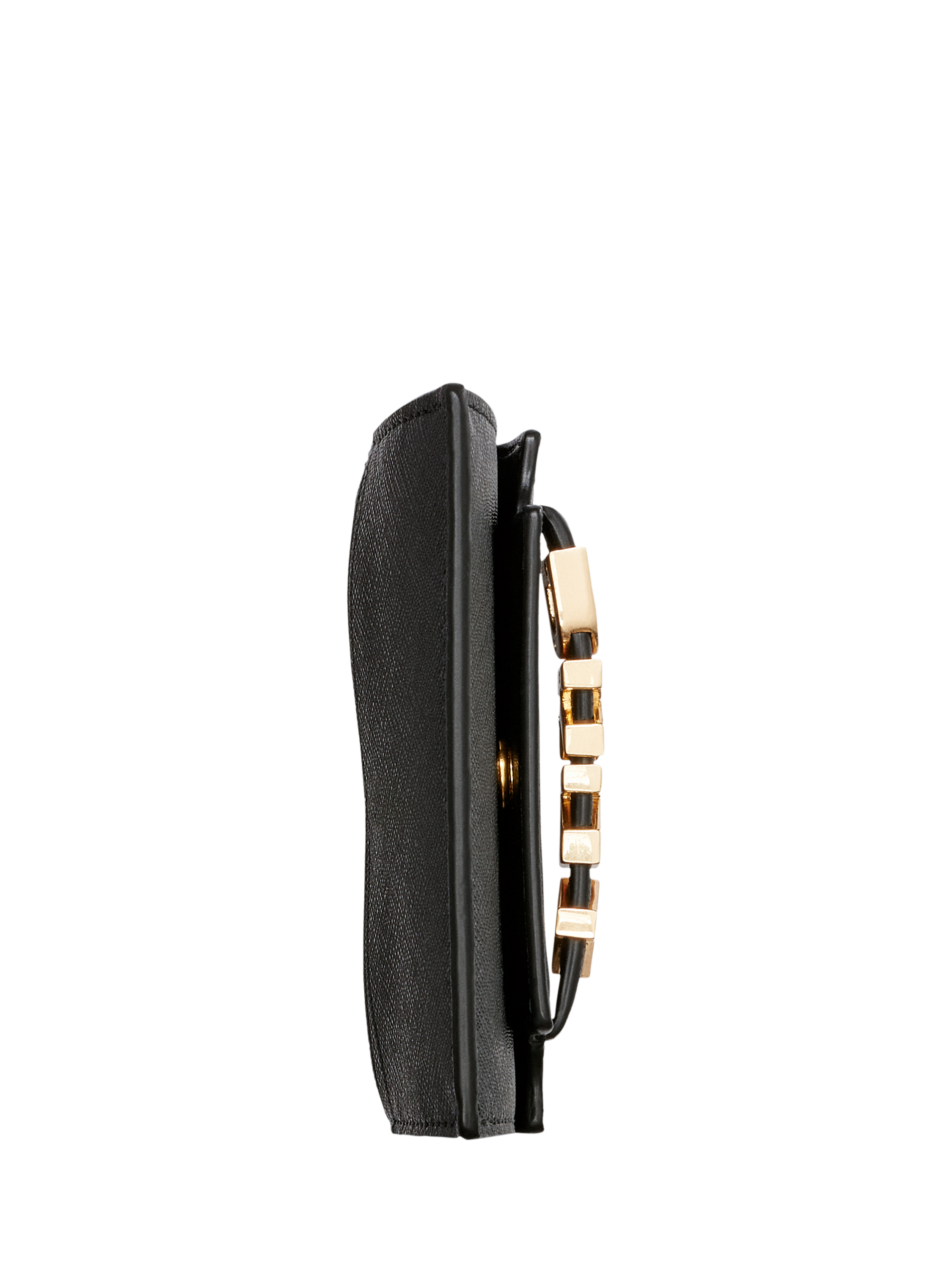 Product image 5 of 5, which shows DKNY Avril Leather Card Case, Black/Gold