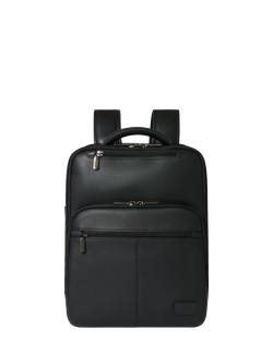 OSPREY LONDON Charlie Leather Backpack, Black, Black