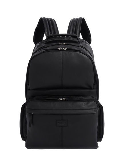 OSPREY LONDON Lockton Leather Backpack, Black, Black