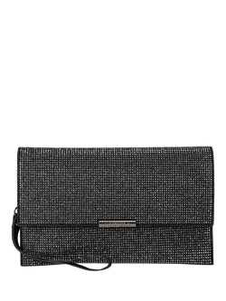 Carvela Caterina Embellished Clutch Bag, Silver, Silver