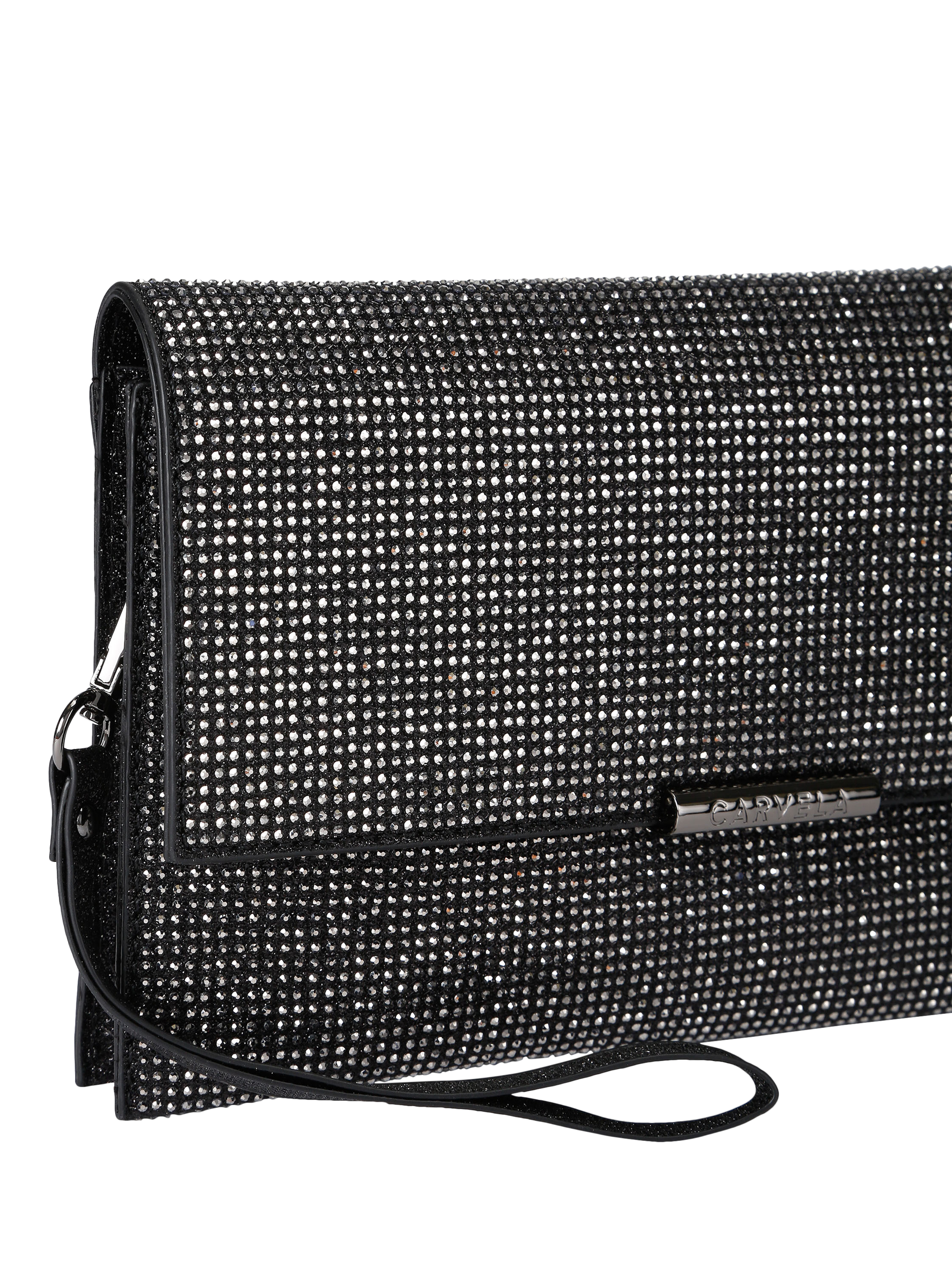 Product image 4 of 4, which shows Carvela Caterina Embellished Clutch Bag, Silver