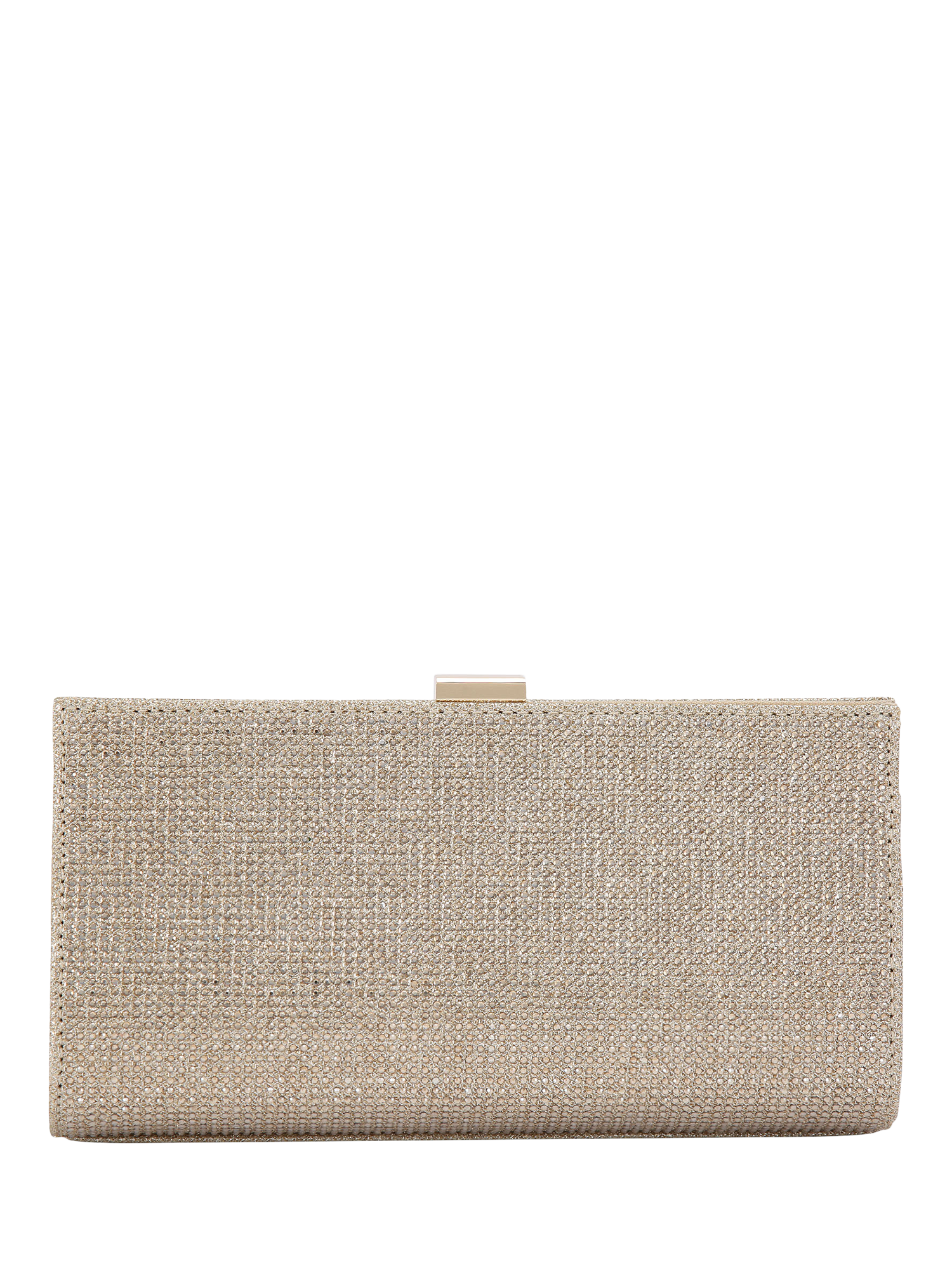 Product image 1 of 4, which shows Carvela Helena Embellished Clutch Bag, Gold