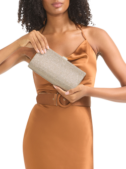 Carvela Helena Embellished Clutch Bag - view 2, Gold