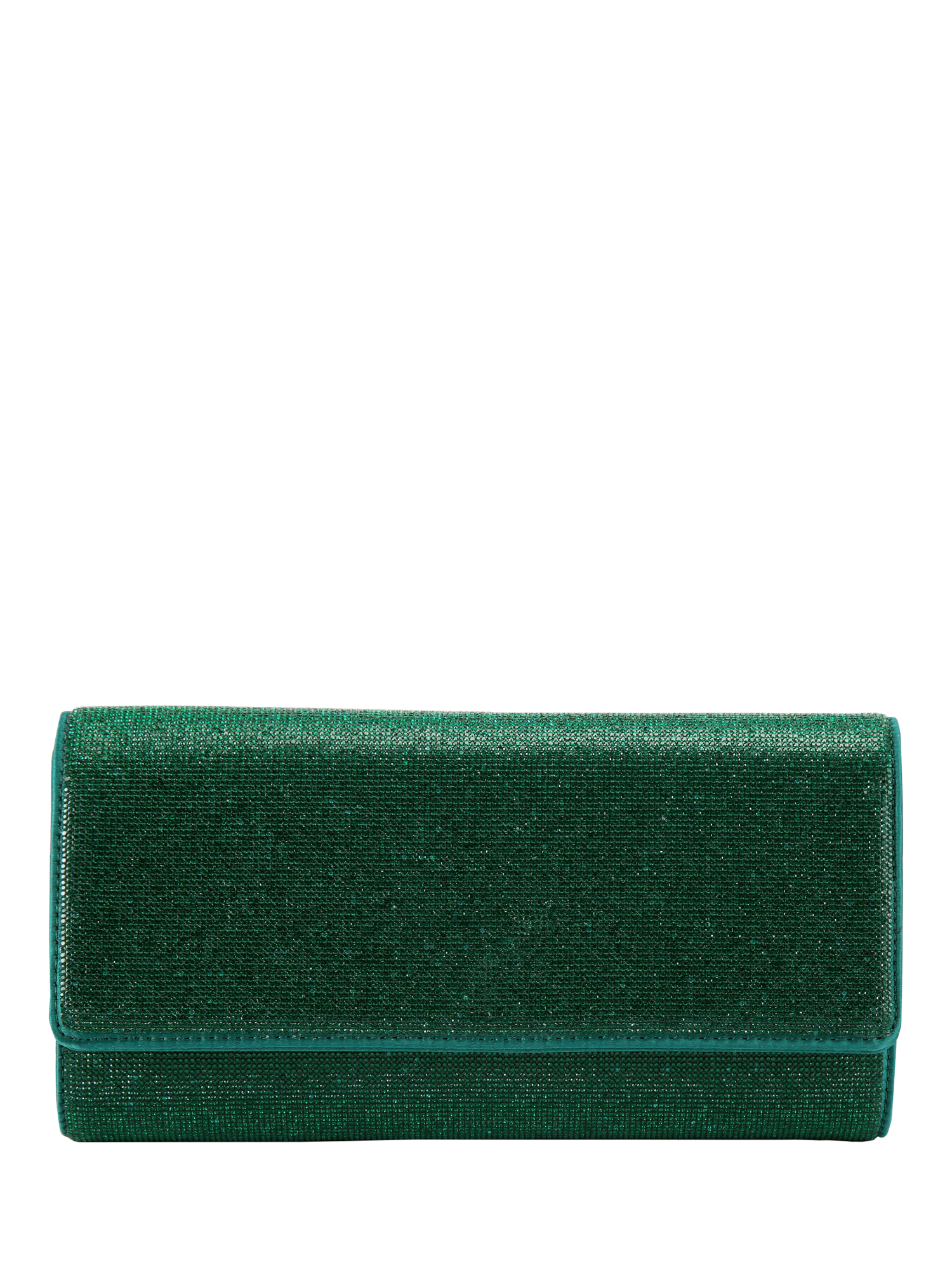 Product image 1 of 6, which shows Carvela Spiral Clutch Bag, Dark Green