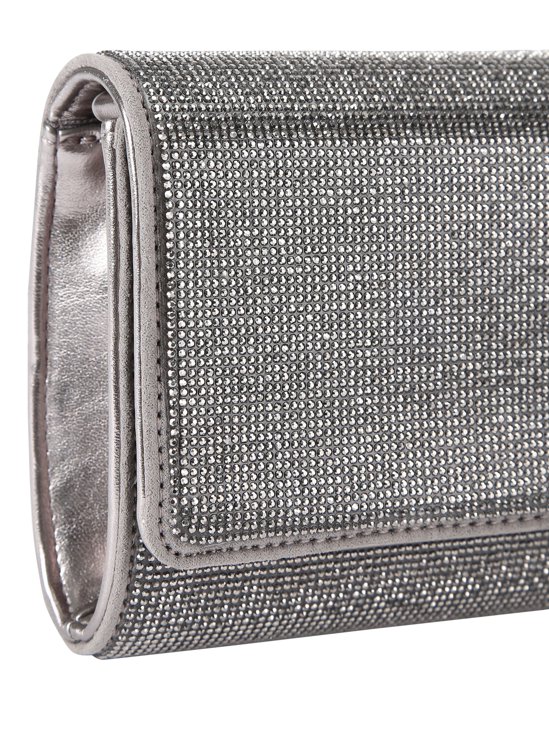 Product image 5 of 5, which shows Carvela Spiral Clutch Bag, Gunmetal