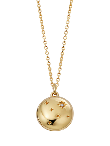 Astley Clarke Sapphire Locket, Gold