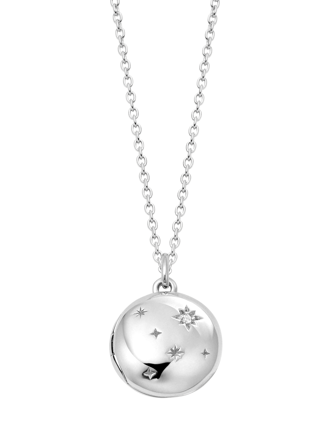 Product image 1 of 3, which shows Astley Clarke Sapphire Locket, Silver