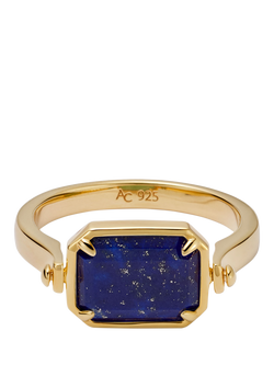 Astley Clarke Spinning Deco Ring, Gold/Multi - view 2, Gold/Multi