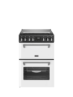 Stoves Richmond Deluxe 60cm Dual Fuel Range Cooker with Gas Hob, Ice White