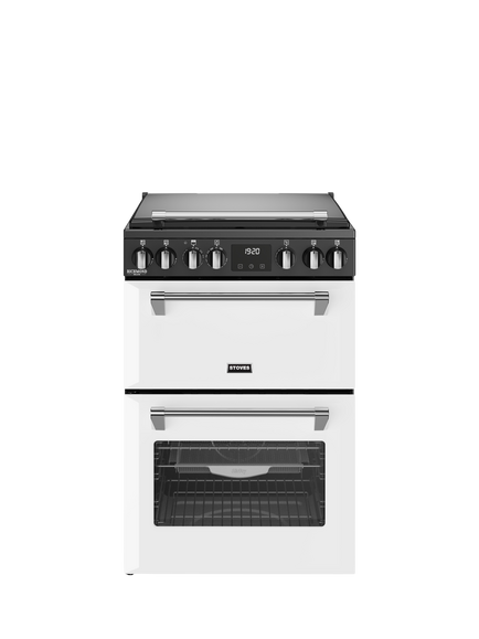 Stoves Richmond Deluxe 60cm Dual Fuel Range Cooker with Gas Hob, Ice White