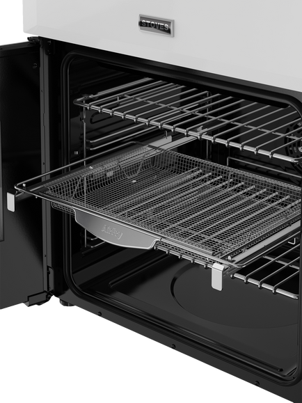 Stoves Richmond Deluxe 60cm Dual Fuel Range Cooker with Gas Hob - view 2, Ice White