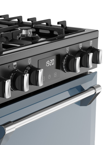 Stoves Richmond Deluxe 60cm Dual Fuel Range Cooker with Gas Hob - view 2, Twilight Blue