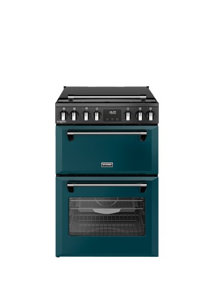 Stoves Richmond Deluxe 60cm Dual Fuel Range Cooker with Gas Hob, Deep Marine