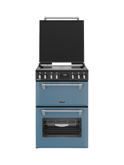 Stoves Richmond Deluxe 60cm Electric Range Cooker with Induction Hob - view 2, Twilight Blue